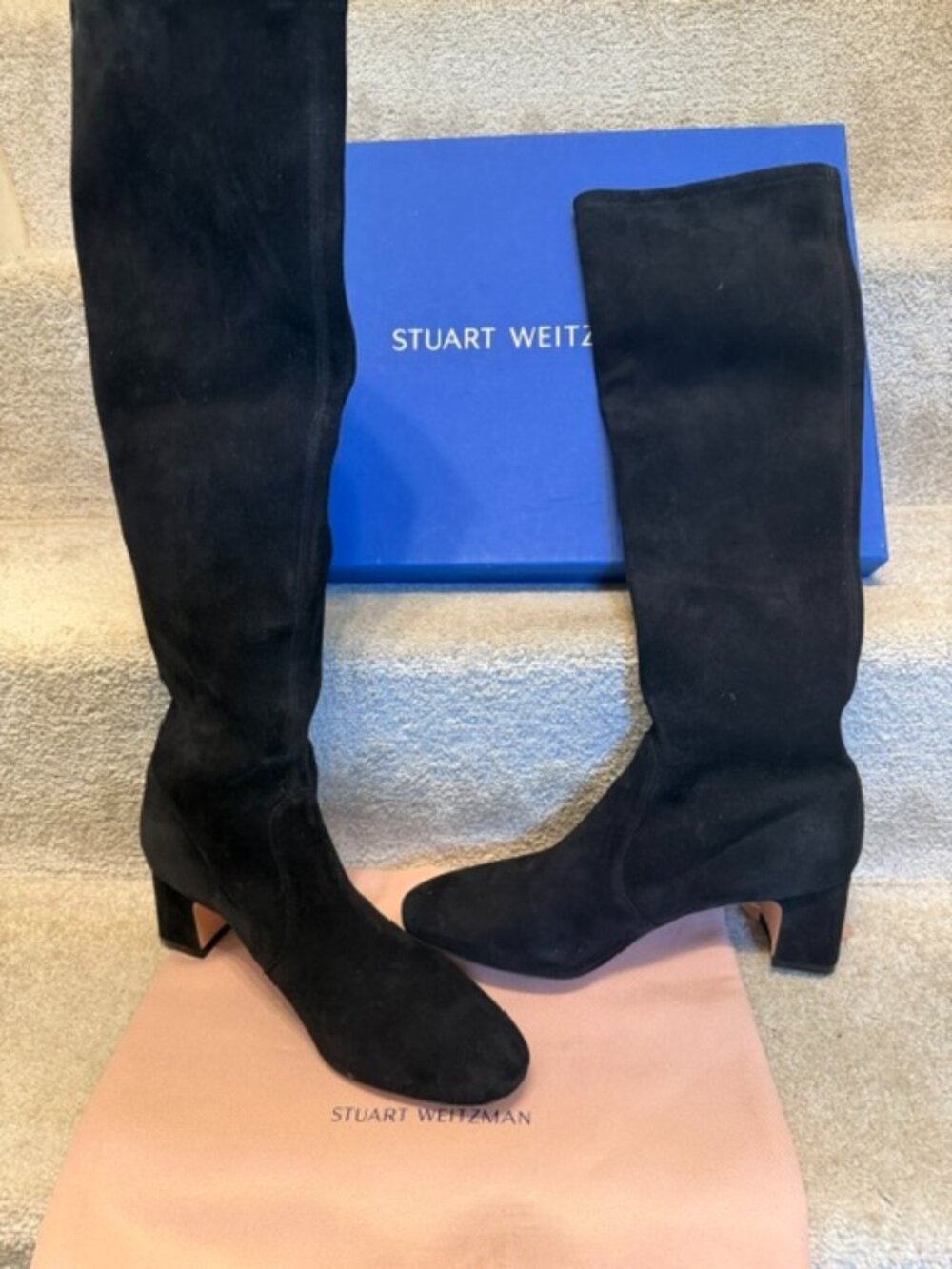 Stuart Weitzman pull-on suede boots